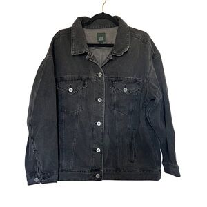Like New! Wild Fable Black Denim Jacket Size X-Large